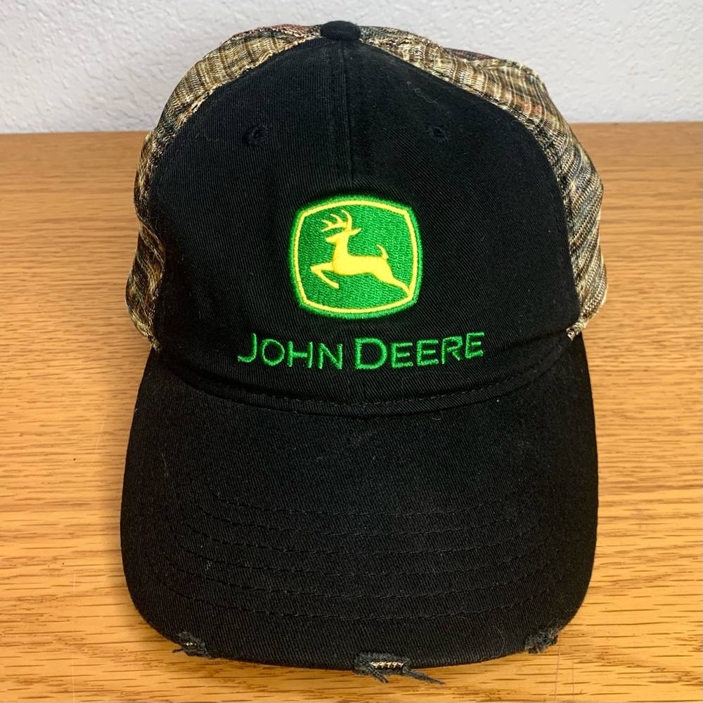 John Deere Distressed Camo Trucker Hat